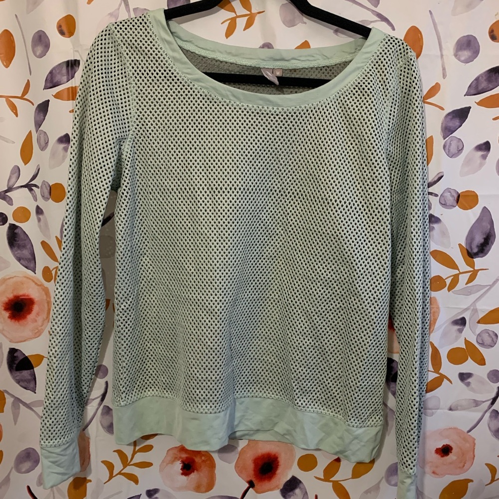 🔥5/$25 Eksept Mesh Long Sleeve Top Sz M
